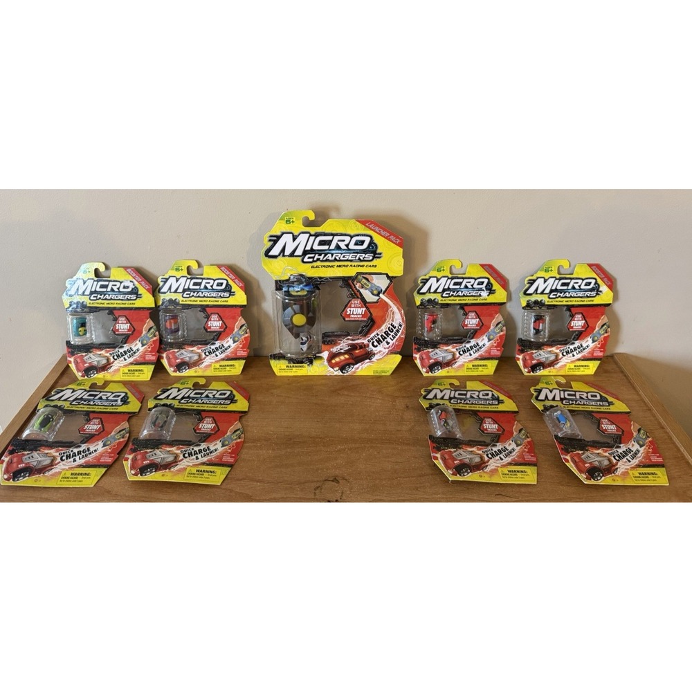 MICRO CHARGER LAUNCHER PACK for STUNT/RACE Cars w/8 Micro Racing Stunt Cars
